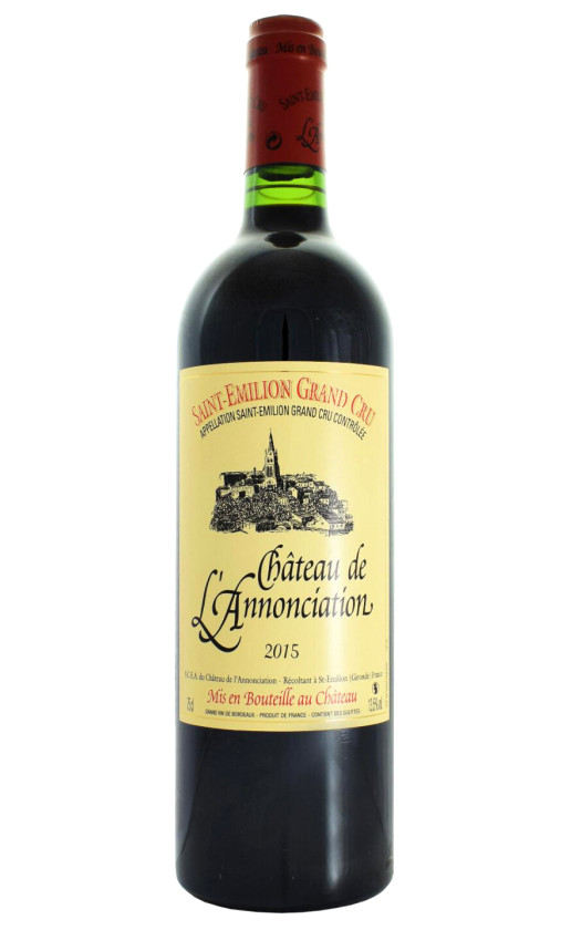 Wine Chateau De Lannonciation Saint Emilion Grand Cru 2015