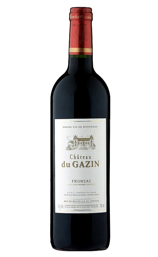 Wine Chateau Du Gazin Fronsac 2014