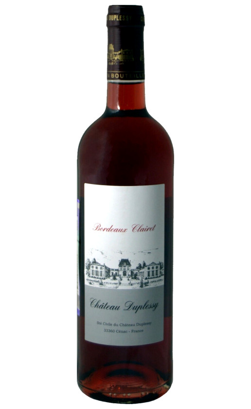 Wine Chateau Duplessy Bordeaux Clairet 2016