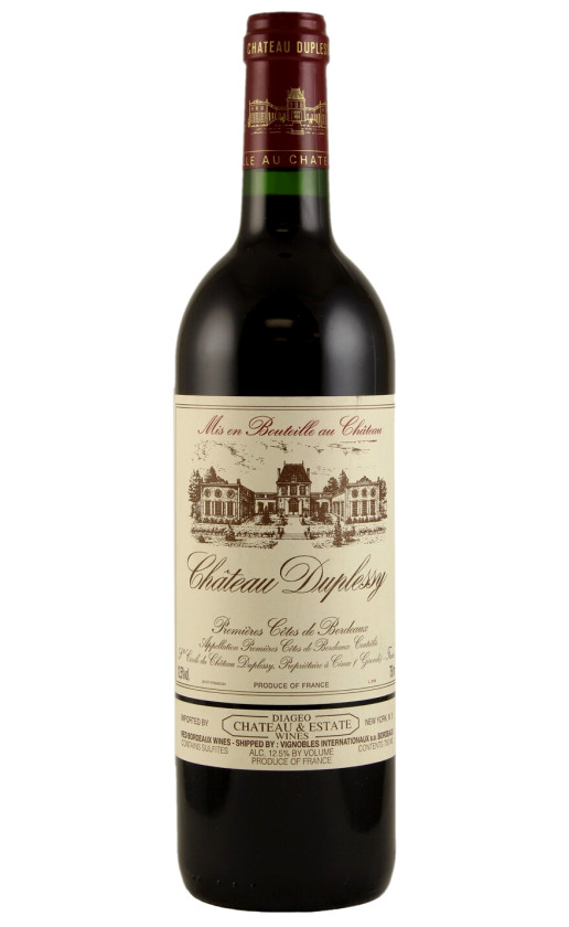 Wine Chateau Duplessy Premieres Cotes De Bordeaux 2014