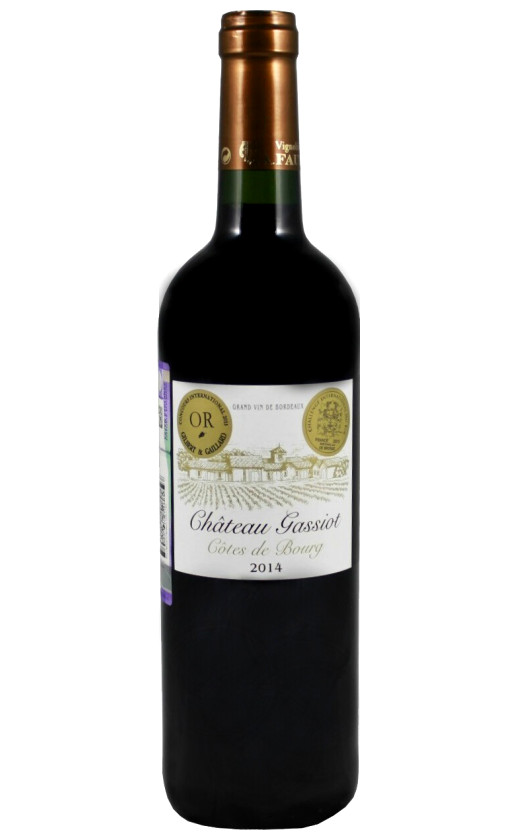 Вино Chateau Gassiot Cotes de Bourg 2014