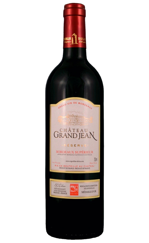 Wine Chateau Grand Jean Bordeaux Superieur 2010