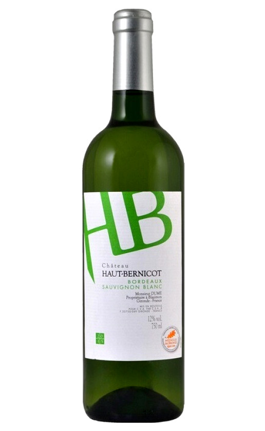 Wine Chateau Haut Bernicot Bordeaux Blanc 2017