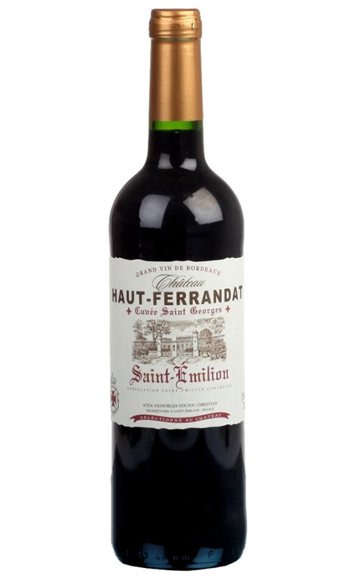 Wine Chateau Haut Ferrandat Cuvee Saint Georges Saint Emilion 2014