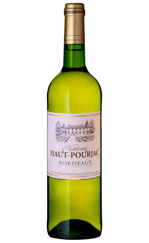 Wine Chateau Haut Pourjac Blanc Bordeaux 2015