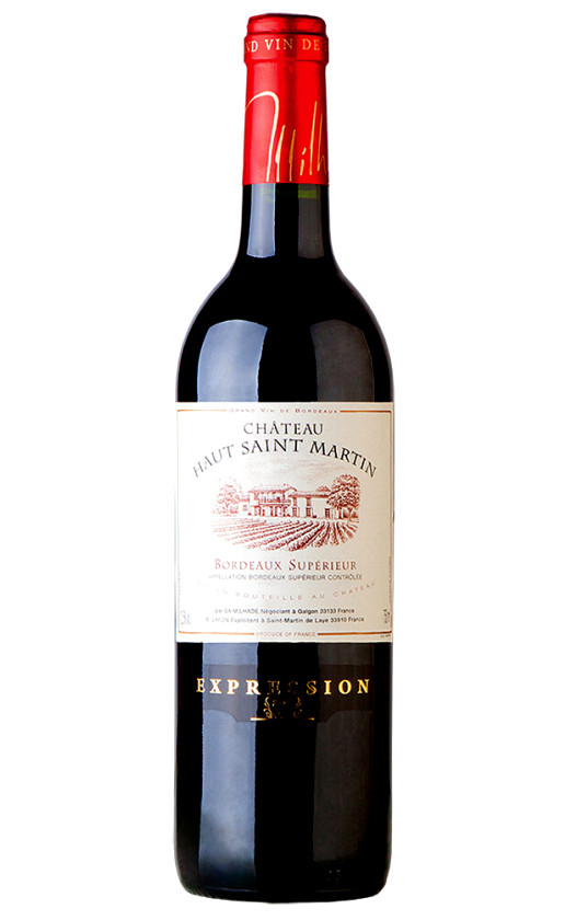 Вино Chateau Haut Saint Martin Bordeaux Superieur 2015