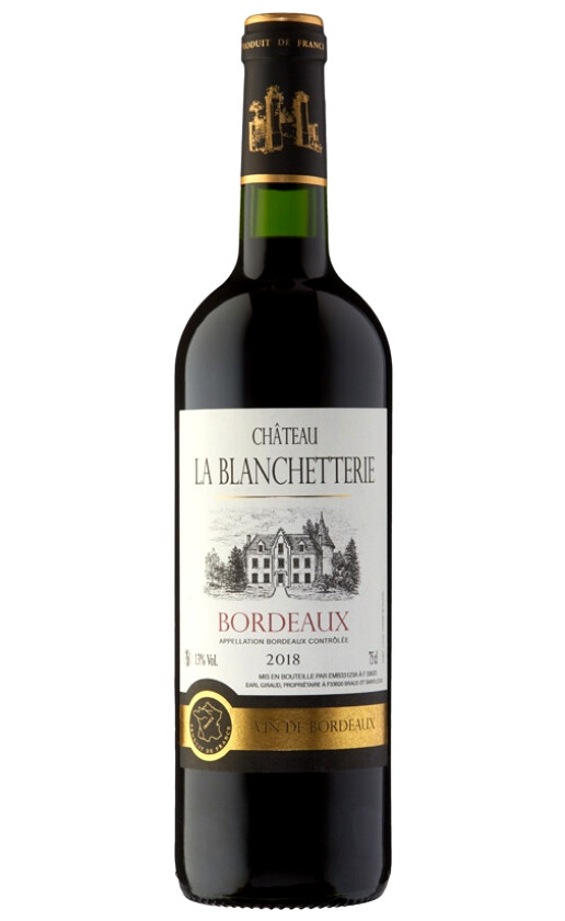 Wine Chateau La Blanchetterie Bordeaux 2018