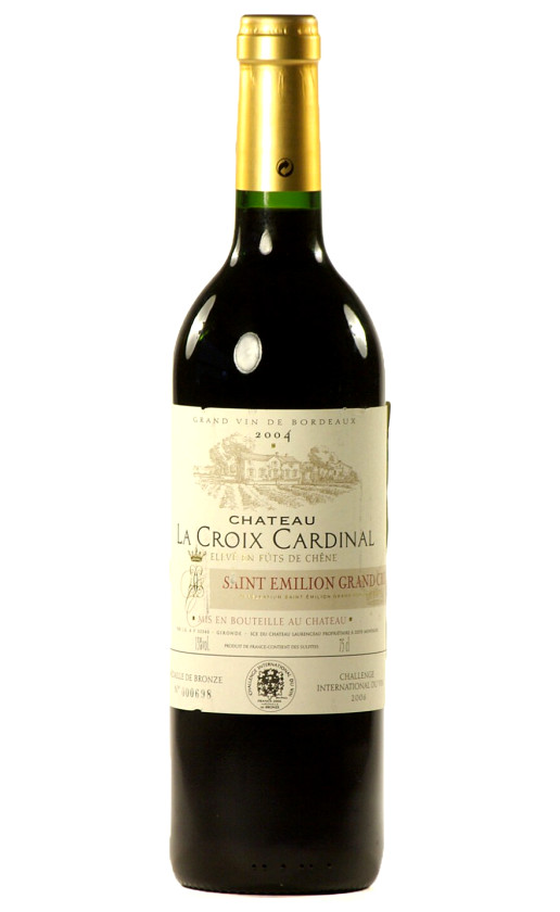 Вино Chateau La Croix Cardinal Saint Emilion Grand Cru 2004