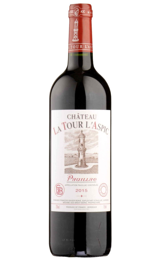 Вино Chateau La Tour l'Aspic Pauillac 2015