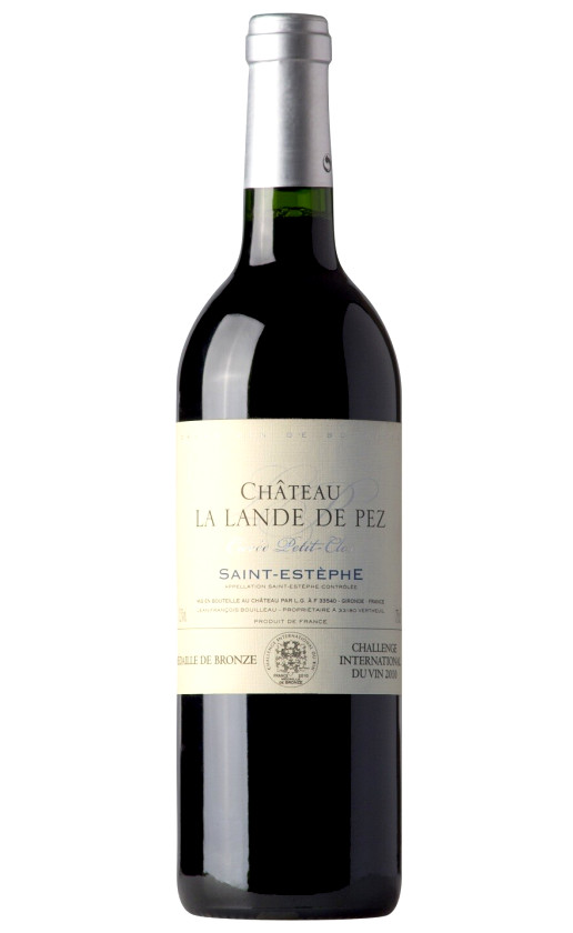 Вино Chateau Lalande de Pez Cuvee Petit-Clos Saint Estephe 2010