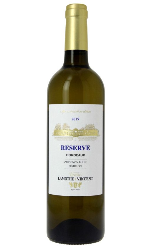 Wine Chateau Lamothe Vincent Reserve Blanc Bordeaux 2019