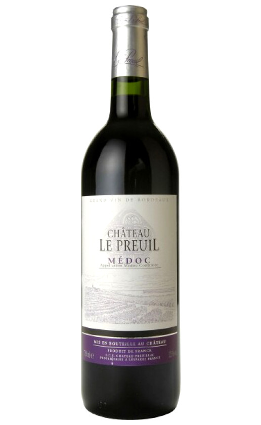 Wine Chateau Le Preuil Medoc 2004