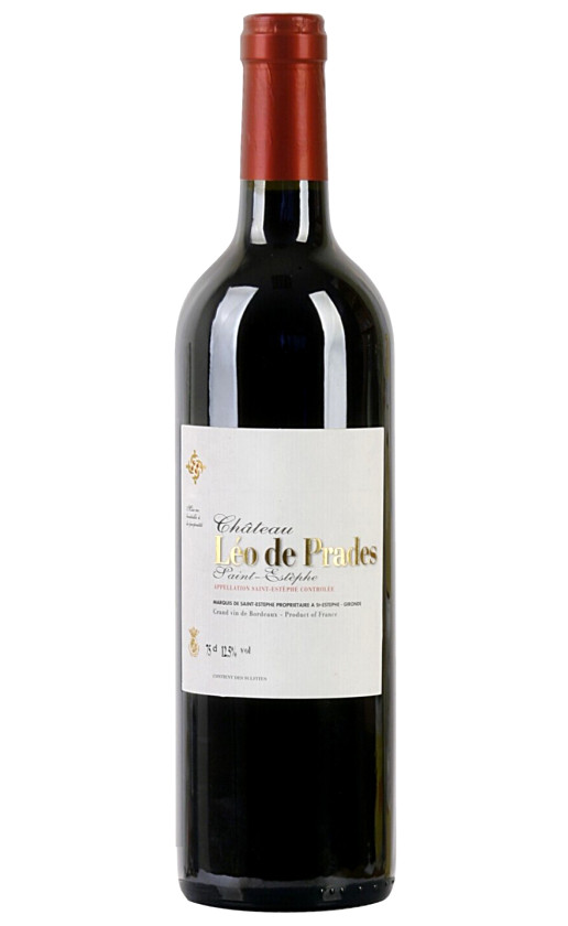 Wine Chateau Leo De Prades Saint Estephe 2014