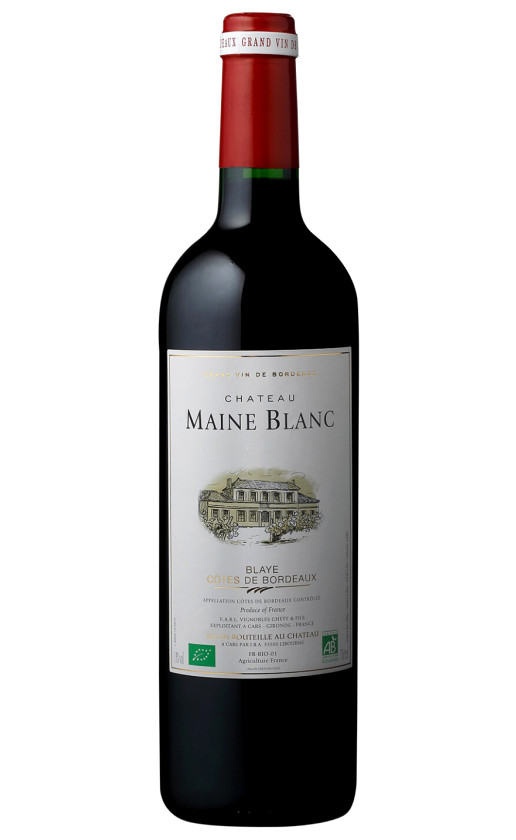 Wine Chateau Maine Blanc Bio Blaye Sotes De Bordeaux Aos 2017