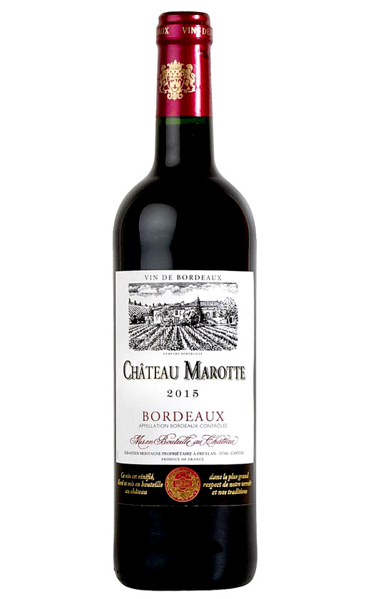 Вино Chateau Marotte Bordeaux Rouge 2015