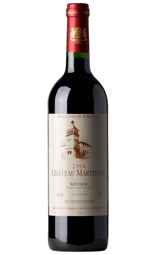 Wine Chateau Martignan Medoc 2008