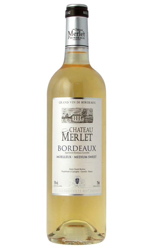 Wine Chateau Merlet Bordeaux 2010 Medium Sweet
