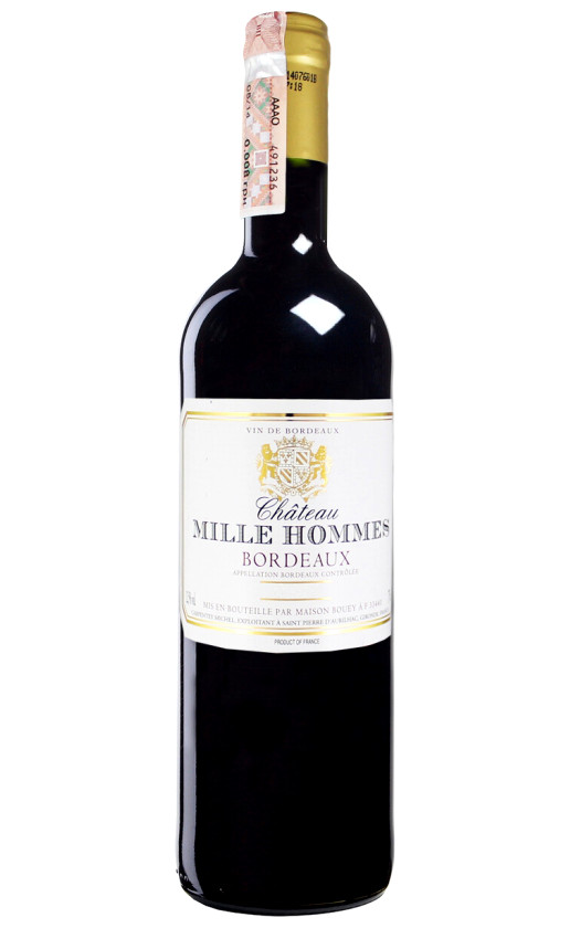 Wine Chateau Mille Hommes Rouge Bordeaux