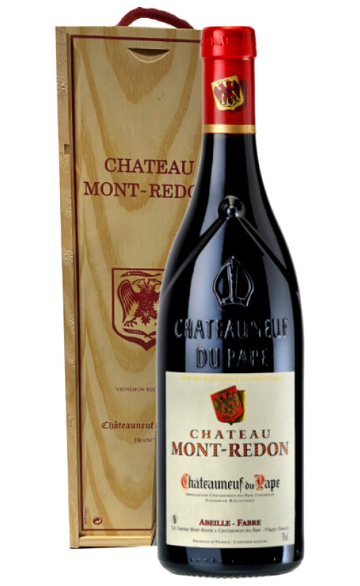 Вино Chateau Mont-Redon Rouge Chateauneuf-du-Pape 2003 wooden box