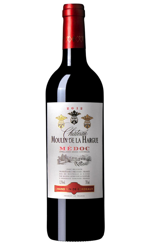 Wine Chateau Moulin De La Hargue Medoc 2016