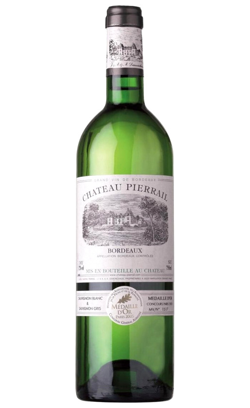Вино Chateau Pierrail Blanc Bordeaux 2019
