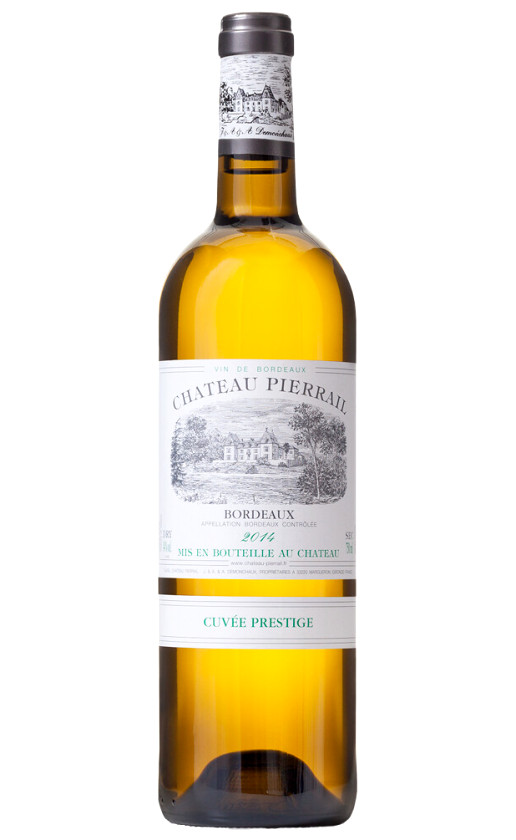 Wine Chateau Pierrail Blanc Cuvee Prestige Bordeaux 2014