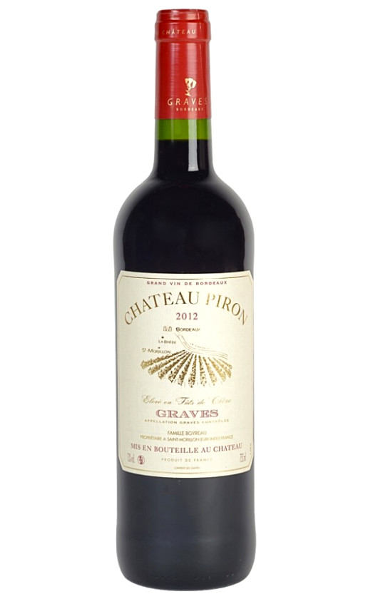 Wine Chateau Piron Rouge Graves 2012