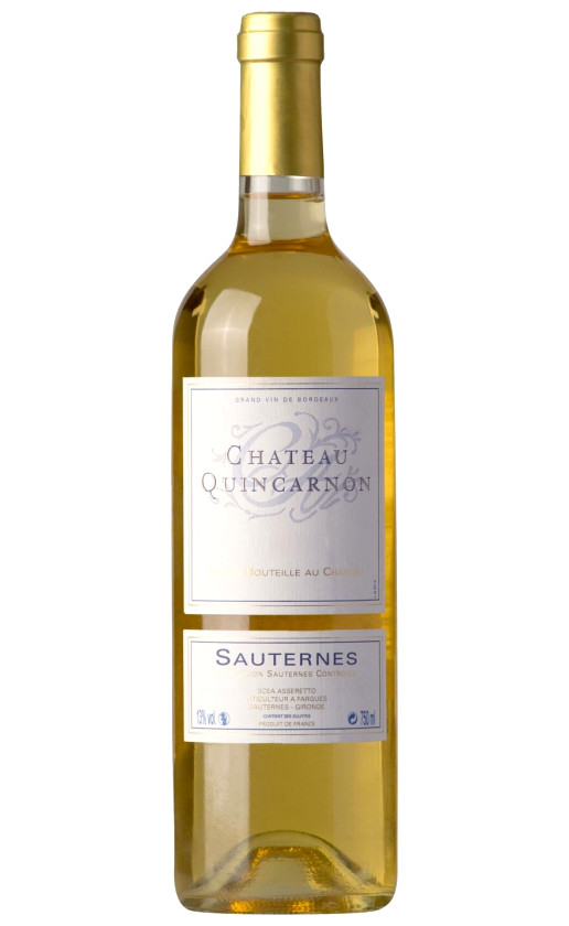 Wine Chateau Quincarnon Sauternes 2013