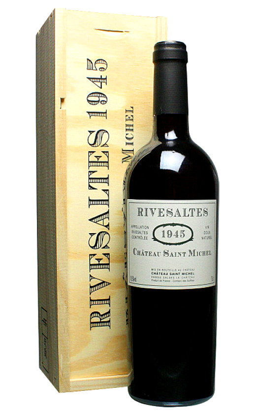 Вино Chateau Saint Michel Rivesaltes 1945 wooden box