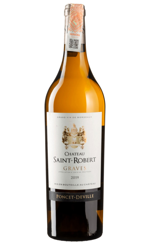 Wine Chateau Saint Robert Poncet Deville Blanc Graves 2019