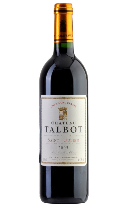 Wine Chateau Talbot St Julien 4 Me Grand Cru Classe 2003