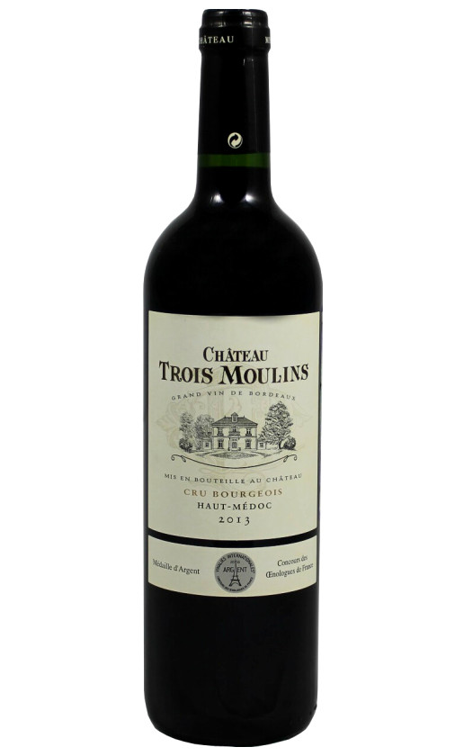 Вино Chateau Trois Moulins Cru Bourgeois Haut-Medoc 2013