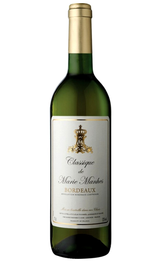 Вино Classique de Marie Manhes Bordeaux Blanc Sec