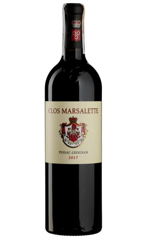 Wine Clos Marsalette Rouge Pessac Leognan 2017