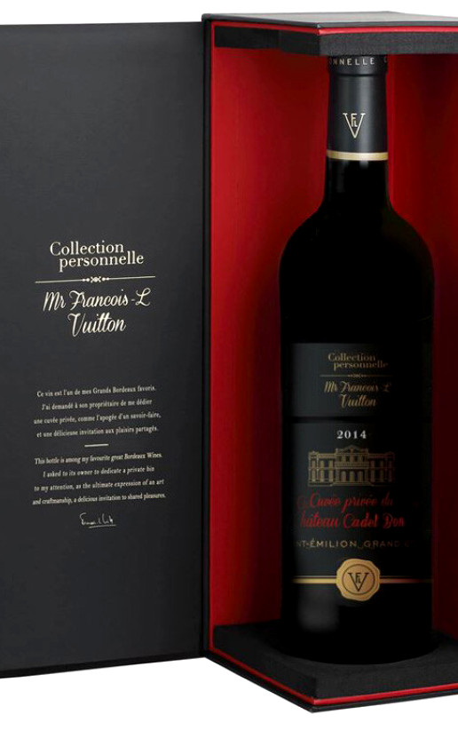 Вино Collection personnelle. Mr Francois-L Vuitton Cuvee Privee du Chateau Cadet-Bon Saint-Emilion Grand Cru 2014 gift box