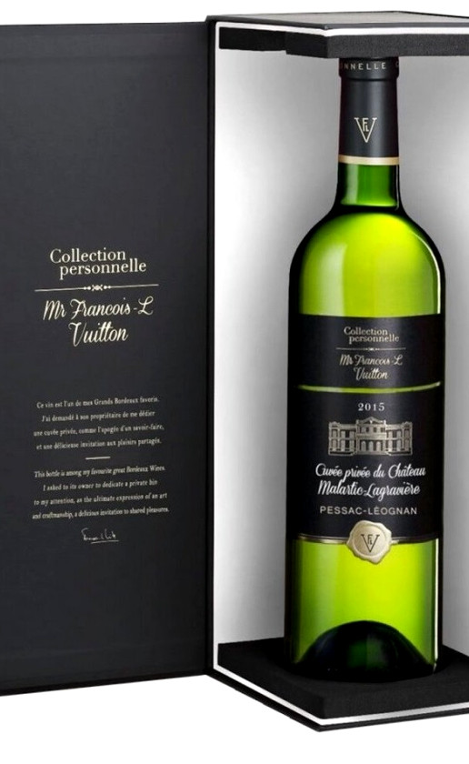 Wine Collection Personnelle Mr Francois L Vuitton Cuvee Privee Du Chateau Malartic Lagraviere Blanc Pessac Leognan 2015 Gift Box