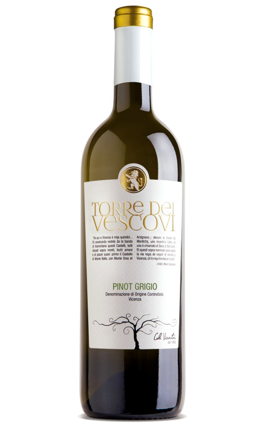 Wine Colli Vicentini Torre Dei Vescovi Pinot Grigio Vicenza