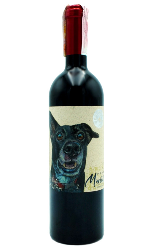Wine Cotnar Dog Smile Merlot Semi Dry