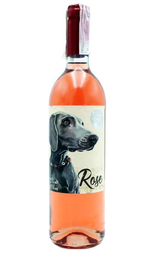 Wine Cotnar Dog Smile Rose