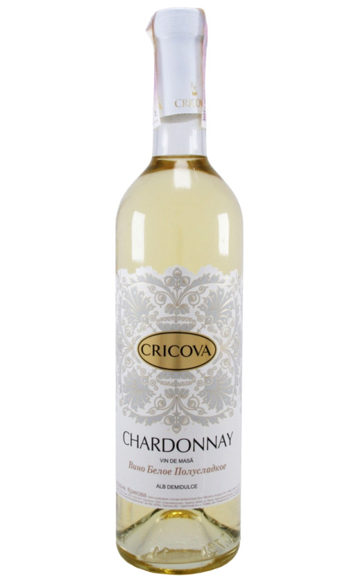 Wine Cricova Chardonnay Demidulce