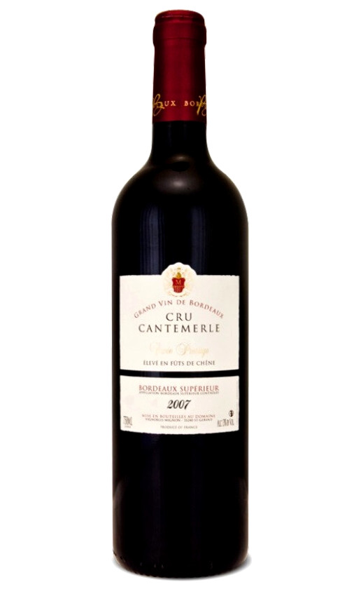 Wine Cru Cantemerle Cuvee Prestige Bordeaux Superieur