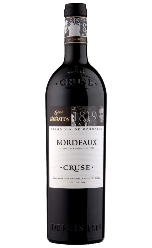 Wine Cruse 6 Eme Generation Red Bordeaux