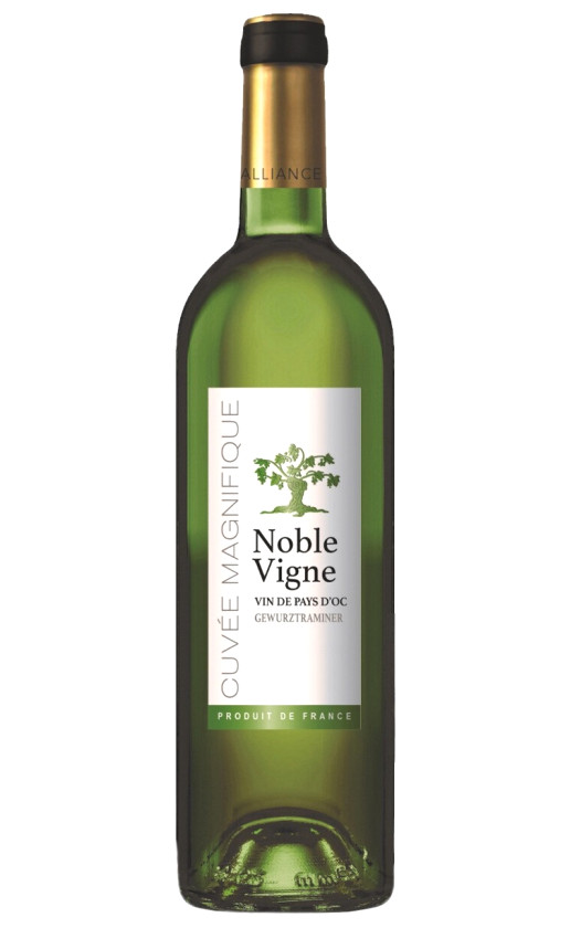 Wine Cuvee Magnifique Noble Vigne Gewurztraminer Vin De Pays Doc 2020