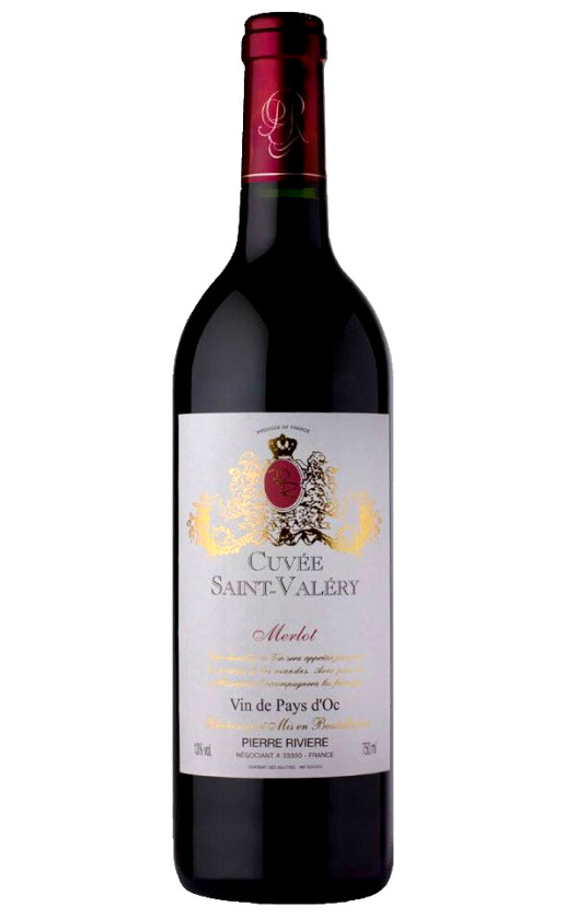 Wine Cuvee Saint Valery Merlot Vin De Pays Doc