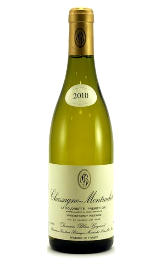 Вино Domaine Blain-Gagnard Chassagne-Montrachet 1er Cru Boudriottes 2010