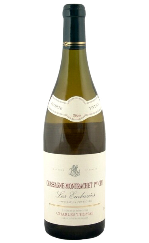 Вино Domaine Charles Thomas Chassagne-Montrachet Premier Cru Les Embazees 2008