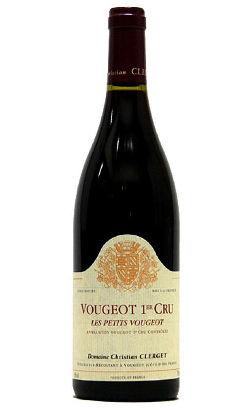 Wine Domaine Christian Clerget Vougeot 1 Er Cru Les Petits Vougeot 2006