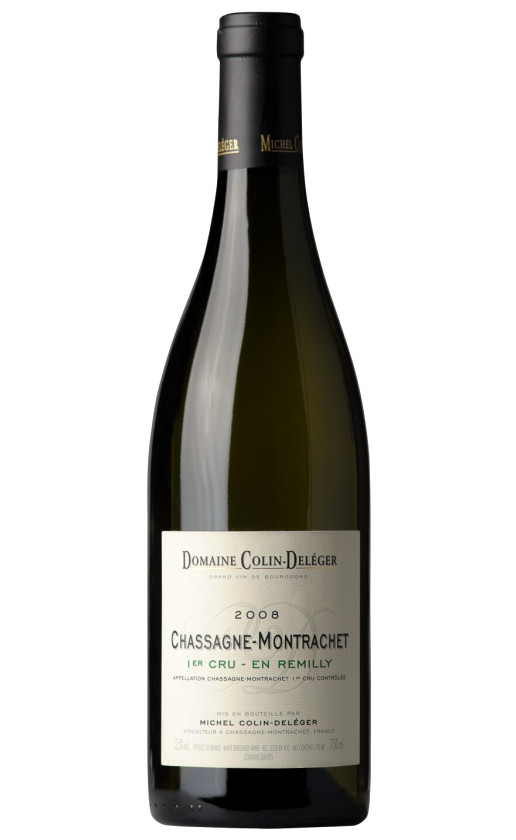 Wine Domaine Colin Deleger Chassagne Montrachet 1 Er Cru En Remilly 2008