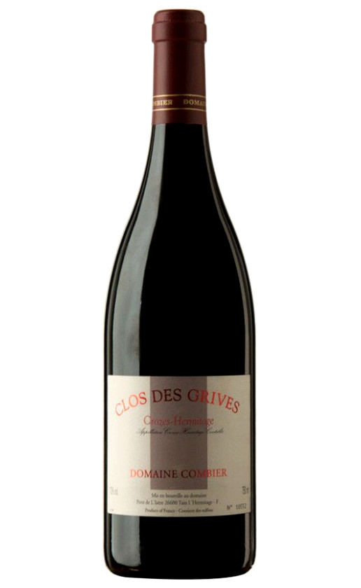 Wine Domaine Combier Crozes Hermitage Clos Des Grives Rouge 2013