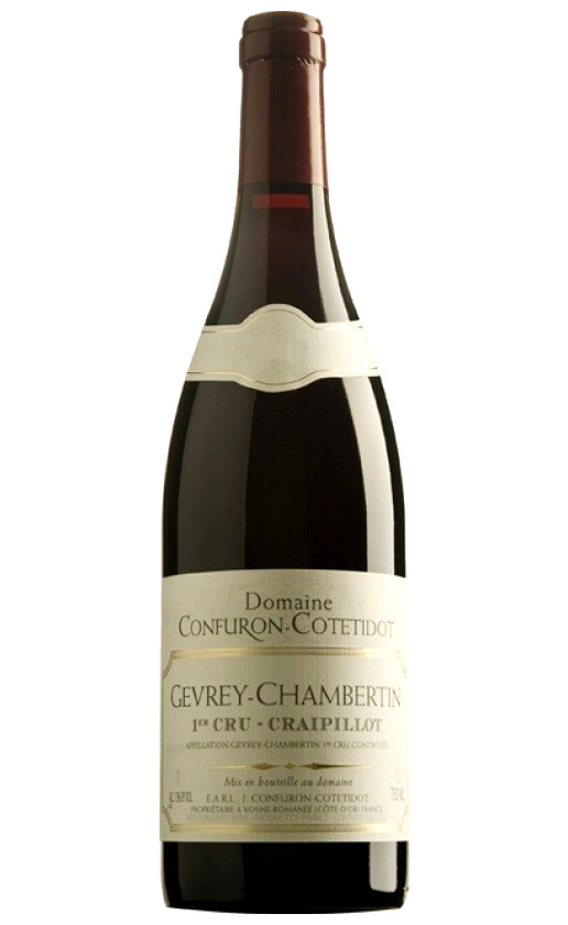 Wine Domaine Confuron Cotetidot Gevrey Chambertin 1 Er Cru Craipillot 2014